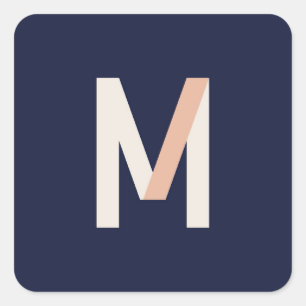 Cuadrada Pegatina Maestra "M"
