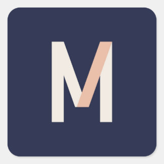 Cuadrada Pegatina Maestra "M"