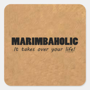 Cuadrada Pegatina Marimbaholic Life Square
