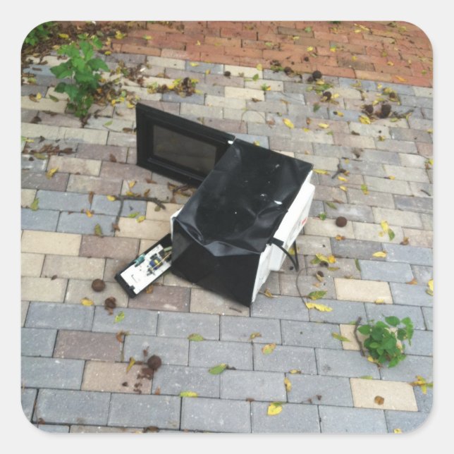 Cuadrada Pegatina "Matar la máquina" (Anverso)