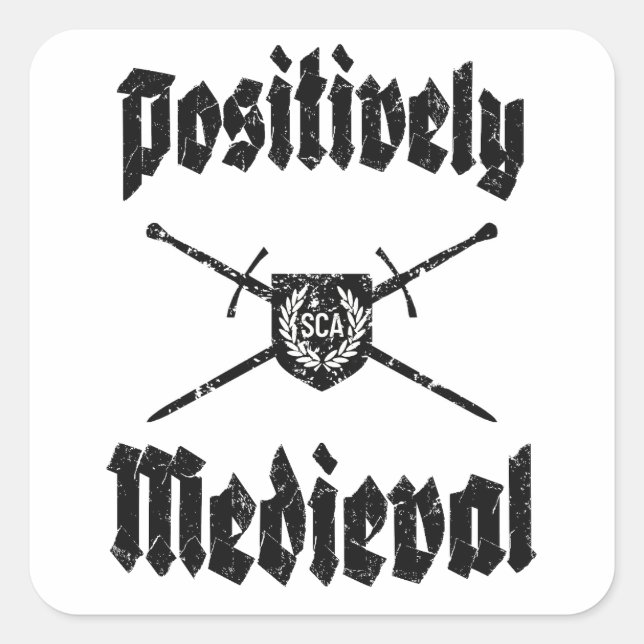 Cuadrada Pegatina medieval de SCA (Anverso)