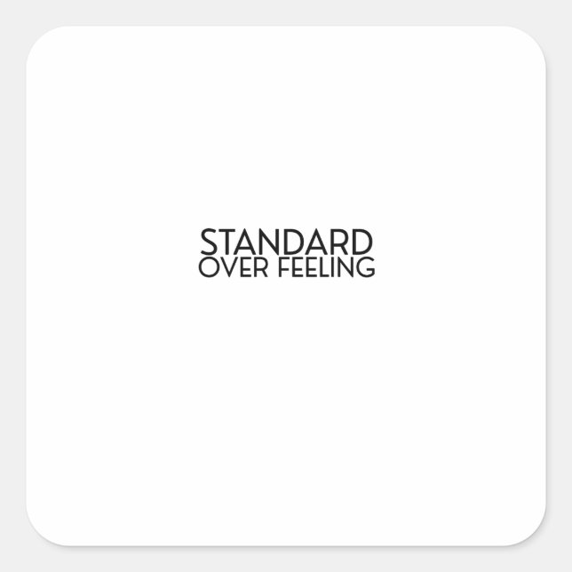 Cuadrada Pegatina minimalista audaz de disciplina sobre mot (Anverso)