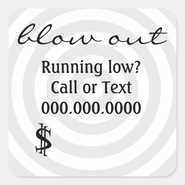 Cuadrada pegatina minorista 4 (Anverso)