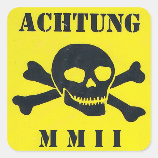 Cuadrada Pegatina MMII MINEFIELD (Anverso)