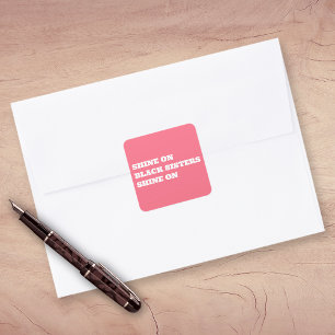 Cuadrada Pegatina motivacional de mujeres afroamericanas