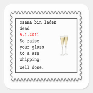 Cuadrada pegatina muerto de osama bin laden