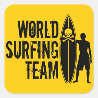 Cuadrada Pegatina Mundial de Surfing