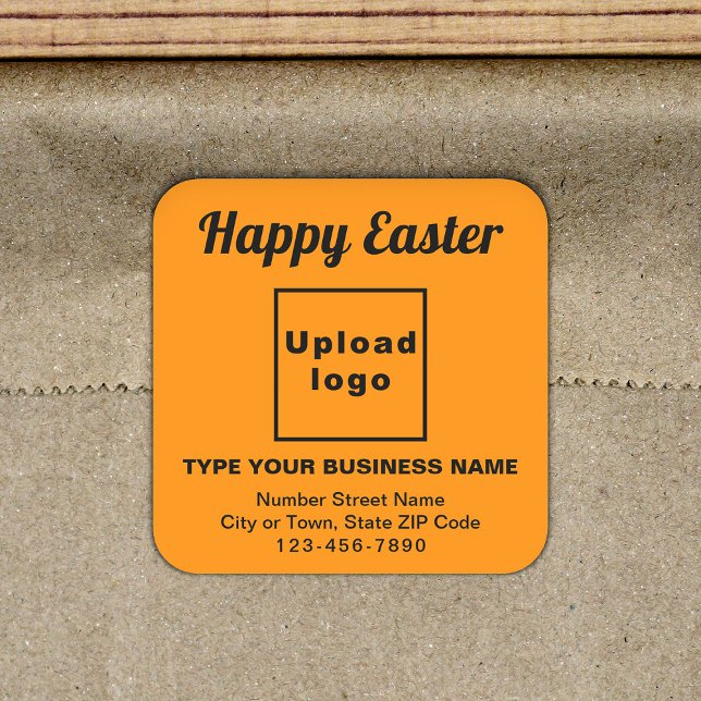 Cuadrada Pegatina naranja Color Easter Business Square (Subido por el creador)