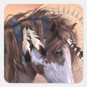 Cuadrada Pegatina nativo del alcohol II