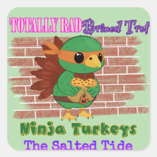 Cuadrada Pegatina Ninja Trotters 2024