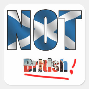 Cuadrada Pegatina no británico