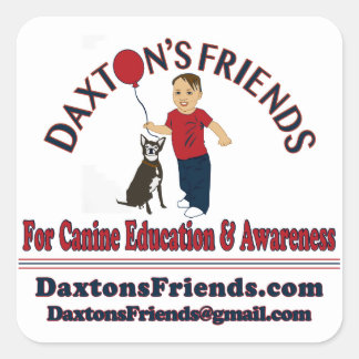 Cuadrada Pegatina oficial de amigos de Daxton