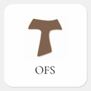 Cuadrada Pegatina OFS Tau