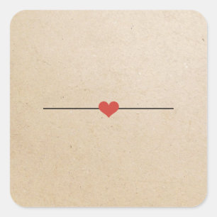 Cuadrada Pegatina oval Blank kraft