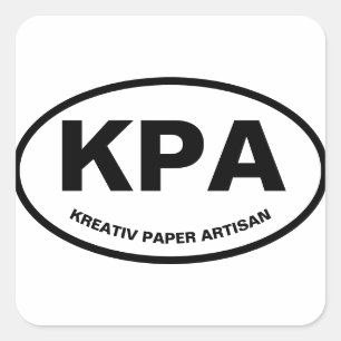 Cuadrada Pegatina Oval KPA