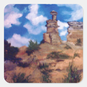 Cuadrada Pegatina paisajista de Arizona