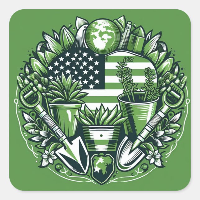 Cuadrada Pegatina para portátiles (Anverso)