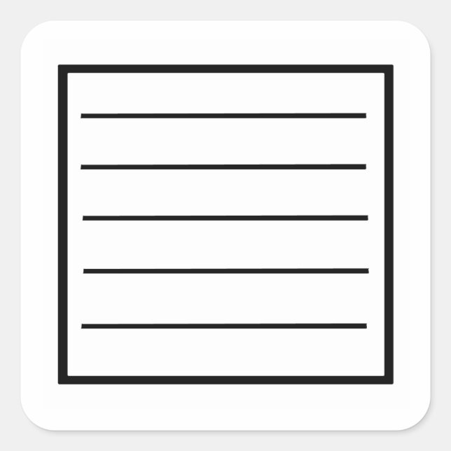 Cuadrada Pegatina para portátiles Standart Black (Anverso)