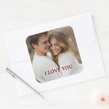 Pegatina personalizada de foto Tú y Yo Día de San 