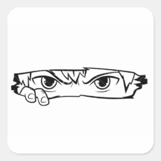 Cuadrada Pegatina personalizada de personaje de anime genia