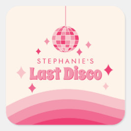 Cuadrada Pegatina personalizada para despedida de soltera c
