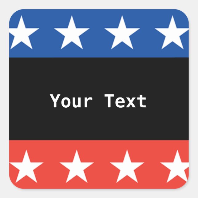 Cuadrada Pegatina personalizado (Anverso)