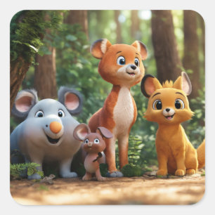 Cuadrada Pegatina personalizado