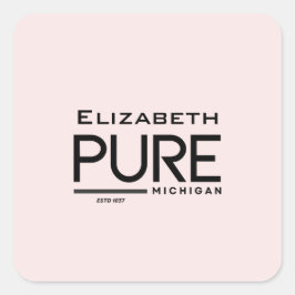 Cuadrada Pegatina personalizado de Pure Michigan