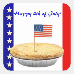 Cuadrada Pegatina Pie Americano