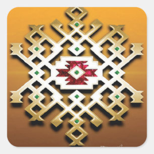 Cuadrada Pegatina Pirot, serbia, Balcanes,