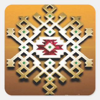 Cuadrada Pegatina Pirot, serbia, Balcanes,