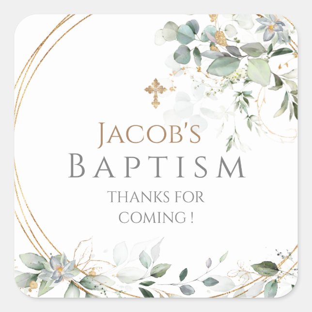 Cuadrada Pegatina Plaza Eucalyptus Square (Anverso)