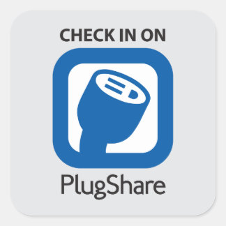 Cuadrada pegatina "Proteger en PlugShare"