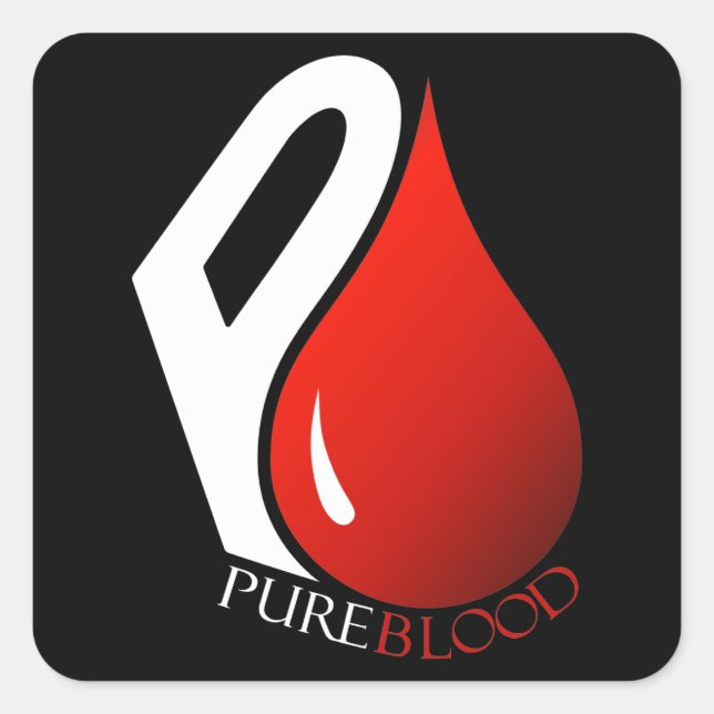 CUADRADA PEGATINA PUREBLOOD SQUARE (Anverso)