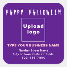 Pegatina Purple Square de Business Halloween