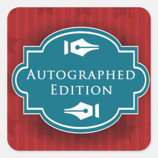 Cuadrada Pegatina Rectangle de edición autografiada