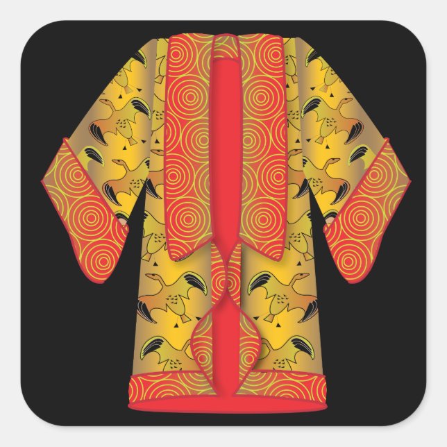 Cuadrada Pegatina Red Komono (Anverso)