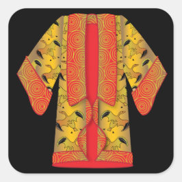 Cuadrada Pegatina Red Komono