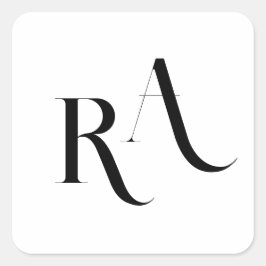 Cuadrada Pegatina redondo clásico Boda moderno y moda