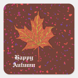 Cuadrada Pegatina redondo clásico, brillante