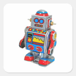CUADRADA PEGATINA ROBOT