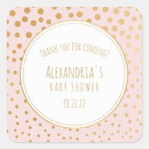 pegatina Rubor color rosa y dorado con ducha de no