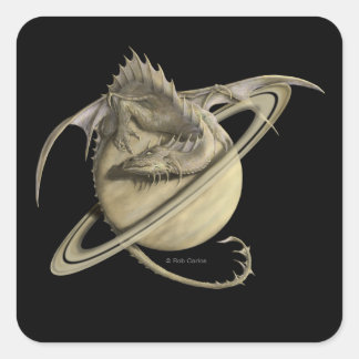 Cuadrada Pegatina Saturn Dragon