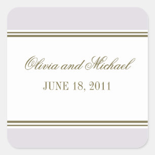 Cuadrada Pegatina simple de banda malva