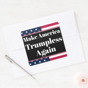 Cuadrada Pegatina sin Trump