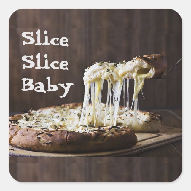 Cuadrada Pegatina Slice Slice Baby (Anverso)
