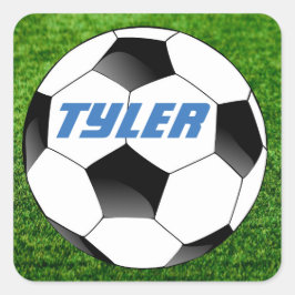 CUADRADA PEGATINA SOCCER BALL