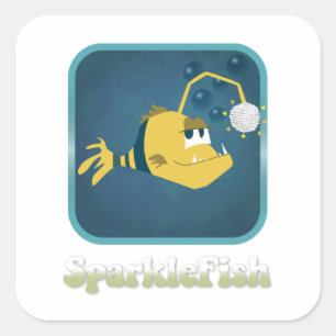 Cuadrada Pegatina SparkleFish