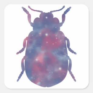 Cuadrada Pegatina Starscape Light Beetle
