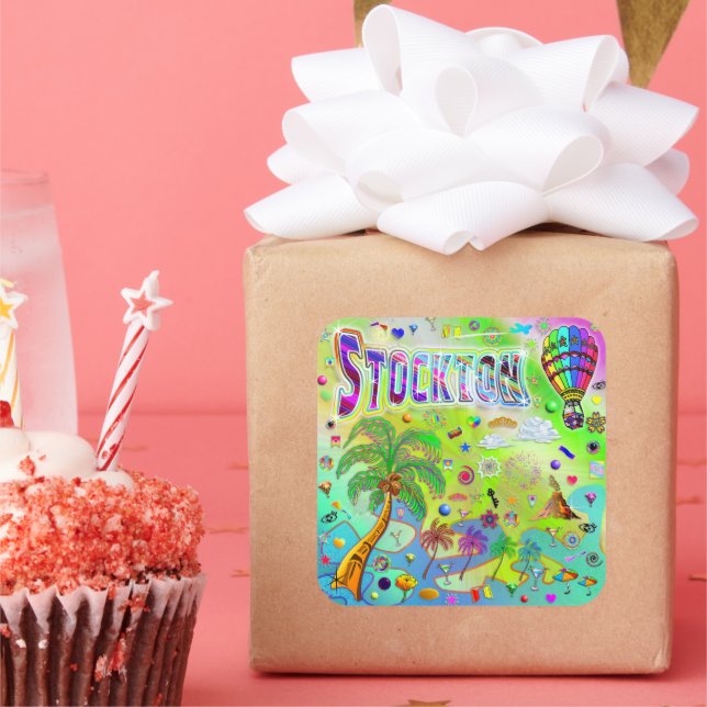 Cuadrada Pegatina Stockton Timeless Melody (Fiesta)